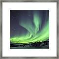 Aurora Borealis Over Prosperous Lake #1 Framed Print