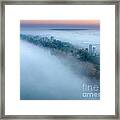 Early Autumn Morning Fog On The Richelieu River Valley Quebec Ca #1 Framed Print