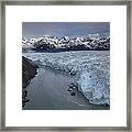 Hubbard Glacier Encroaching On Gilbert #1 Framed Print