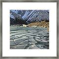 Ice Floes In Lake Tasman Glacier #1 Framed Print