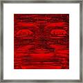 In Your Face In Negative Red #1 Framed Print