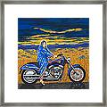 Mary On The Motorcycle Framed Print