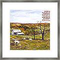Meadow Life With Poem #1 Framed Print