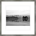 Misty Lake Bw #iphonesia #instagood #1 Framed Print