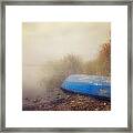 Old Boat In Morning Mist #1 Framed Print