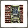 Old Green Door Framed Print