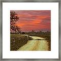 Ranch Under A Blazing Sky #1 Framed Print