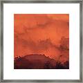 Thunderstorm Cloud At Sunset #1 Framed Print