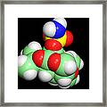 Topiramate Molecule, Anti-epilepsy Drug #1 Framed Print