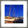 #toulon #boat #boats #sail #water #blue #1 Framed Print
