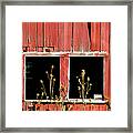 Weathered Red Barn Window Of New Jersey #1 Framed Print