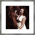 Woman And Horse #1 Framed Print