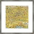 1932 Aerial Map Of Greater Los Angeles Framed Print