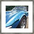 1972 Blue Corvette Stingray Framed Print