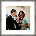 President And Michelle Obama #2 Framed Print