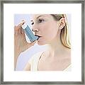 Asthma Inhaler Use #7 Framed Print