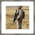 U.s. Marine Patrols A Wadi Near Kunduz #8 Framed Print