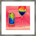 A Thermogram Of Cool Wine And Cool Soda Framed Print