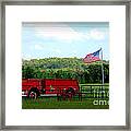 A Tribute To The Fireman Framed Print