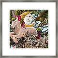 A Unicorn Jumped Over The Moon Framed Print