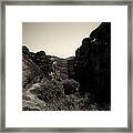 A View To The Monastery Of Roussanou Framed Print