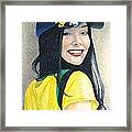 A Young Girl With A Cap Framed Print