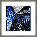 Abstract In Blue And Cement Framed Print
