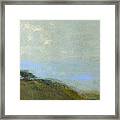 Abstract Landscape - Green Hillside Framed Print