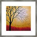 Abstract Original Tree Painting Summers Anticipation By Amy Giacomelli Framed Print