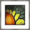 #abstract #tree #sunflower #sunset Framed Print