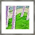 Abstract Trees Framed Print