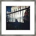 #afternoon #school Waiting At The Bus Framed Print