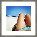 #alcudia #beach #mallorca Framed Print