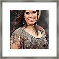 America Ferrera Wearing A James Framed Print