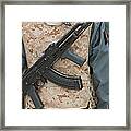 An Ak-47 Rests On The Sling Of An Framed Print