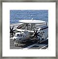 An E-2c Hawkeye Taxiing On The Flight Framed Print