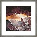 Antelope Canyon Watercolor Framed Print