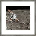 Apollo 16 Lunar Rover, Artwork Framed Print