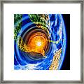 Artwork Of Yucatan Asteroid Impact Framed Print