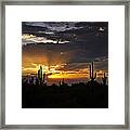 As The Sun Sets In The West Framed Print