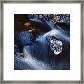 Autumn Ice In A Creek Framed Print
