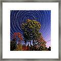 Autumn Star Trails In New Hampshire Framed Print