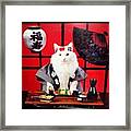 Awesome Jap Kitty Haha! Framed Print