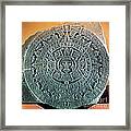 Aztec Calendar Stone Framed Print