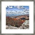 Bald Knob Overlook Near Mountain Lake Framed Print