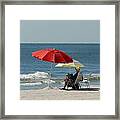 Beach Umbrella 38 Framed Print