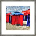 Beach Umbrellas Nice France Framed Print