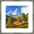 Below The Matterhorn Framed Print
