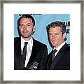 Ben Affleck, Matt Damon In Attendance Framed Print