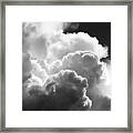 Black And White Sky With Building Storm Clouds Fine Art Print Framed Print